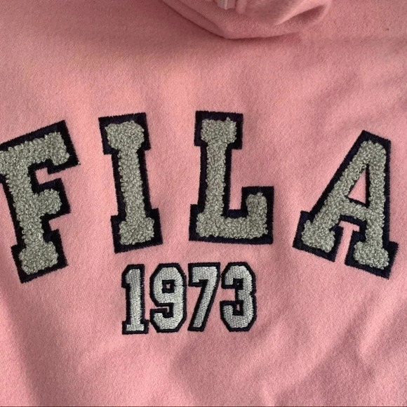 Fila Girls Reversible Hooded Varsity Wool Blend Puffy Quilted Jacket Zip-Up Sz L - Picture 9 of 16